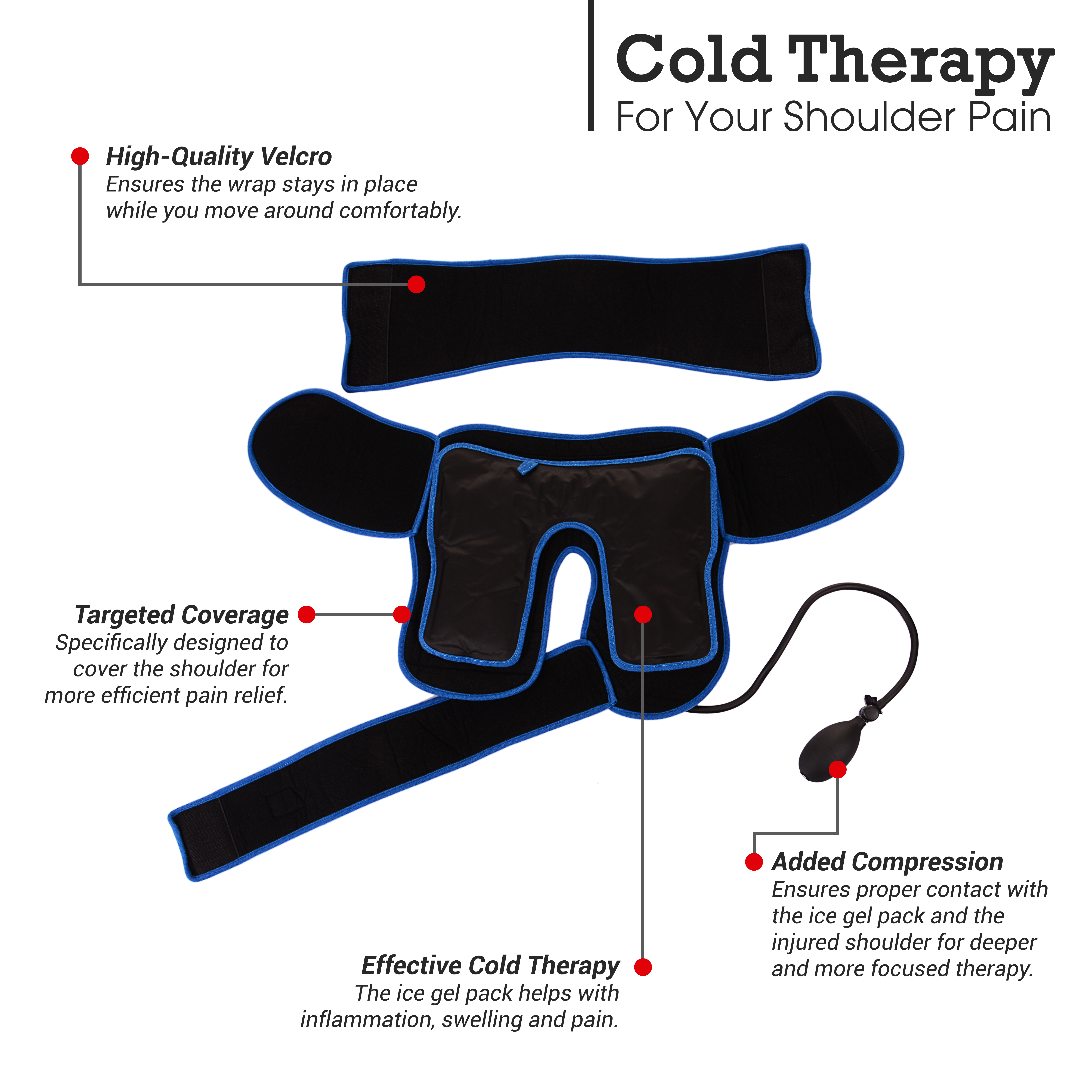 Shoulder Cold Therapy Wrap With Compression For Pain Relief And Post