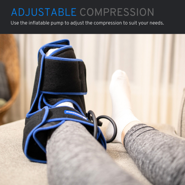 SimplyJnJ Foot & Ankle Ice Pack Wrap With Compression - Adjustable Compression