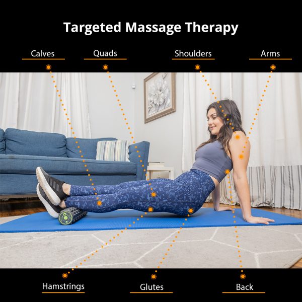 SimplyJnJ Vibrating Foam Roller - 4 Speed Massager with Remote Control - Great for Sore Muscles, Deep Tissue Massage, Trigger Point, Physical Therapy